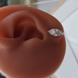 1ct X2 Marquise Moissanite Earrings